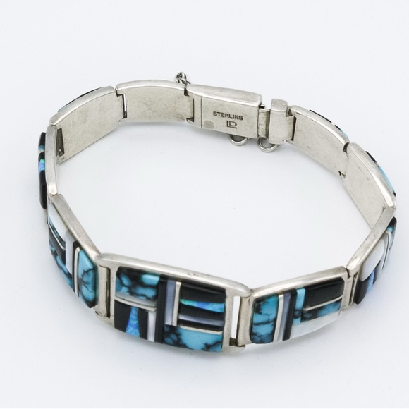 Don Lucas Silver Inlay Bracelet - Picture 3 of 3